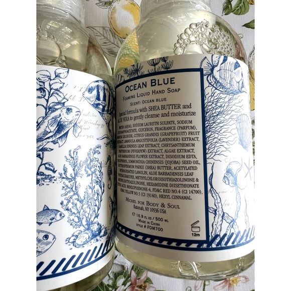 3 Michel Design Works Ocean Blue Foaming Hand Soap Wash with pump - Picture 9 of 9